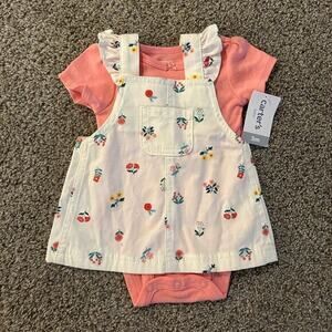 Baby Girl Carter's Tee & Floral Skirt Set Size 3 months NWT